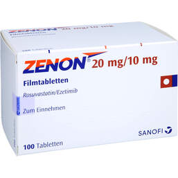 Abbildung: Zenon 20 mg / 10 mg Filmtabletten 100 St, Filmtabletten PZN 15638777