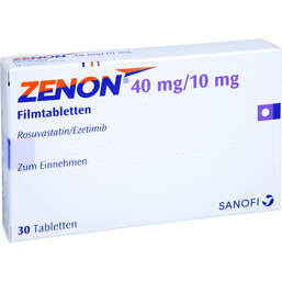 Abbildung: Zenon 40 mg / 10 mg Filmtabletten 30 St, Filmtabletten PZN 15638808