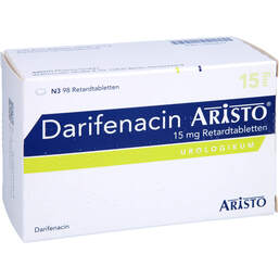 Abbildung: Darifenacin Aristo 15 mg Retardtabletten 98 St, Retard-Tabletten PZN 15640627
