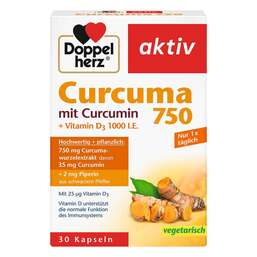 Abbildung: Doppelherz Curcuma 750 Kapseln Kapseln, 30 St PZN 15657421