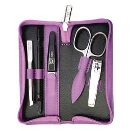 Abbildung: Yes Manicure-Etui Leder 5teilig lavendel 1 St PZN 15733984