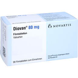 Abbildung: Diovan 80 mg Filmtabletten 98 St, Filmtabletten PZN 15735061