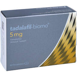 Abbildung: Tadalafil-biomo 5 mg Filmtabletten 84 St, Filmtabletten PZN 15735138