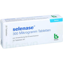 Abbildung: Selenase 300 Mikrogramm Tabletten 20 St, Tabletten PZN 15736089