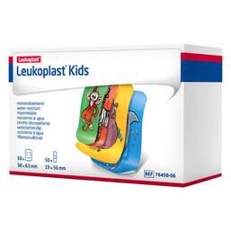 Abbildung: Leukoplast kids Strips 38x63mm / 19x56mm je 50 St 100 St, Pflaster PZN 15781167