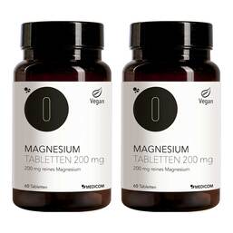 Abbildung: Magnesium Tabletten 200 mg 2X60 St, Tabletten PZN 15784846