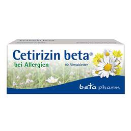 Abbildung: Cetirizin beta® Filmtabletten bei Allergien Filmtabletten, 90 St PZN 15785277
