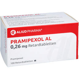 Abbildung: Pramipexol AL 0,26 mg Retardtabletten 100 St, Retard-Tabletten PZN 15785550