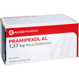 Abbildung: Pramipexol AL 1,57 mg Retardtabletten 100 St, Retard-Tabletten PZN 15785656