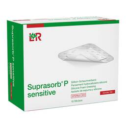 Abbildung: Suprasorb P sensitive PU-Schaumv.bor.lite 10x10cm 10 St, Verband PZN 15786437