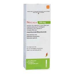 Abbildung: Nucala 100 mg Injektionslösung im Fertigpen 1X1 ml, Injektionslösung PZN 15815831