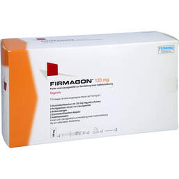 Abbildung: Firmagon 120 mg Pulver und Lösungsmittel z.Her.einer Injektionslösung 2 St, Pulver u. Lösungsmittel zur Herstellung einer Injektionslsg. PZN 15816121