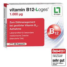 Abbildung: Vitamin B12-Loges 1.000 µg Kapseln Kapseln, 60 St PZN 15816718