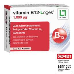 Abbildung: Vitamin B12-Loges 1.000 µg Kapseln Kapseln, 120 St PZN 15816724