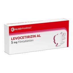 Abbildung: LEVOCETIRIZIN AL 5 mg Filmtabletten Filmtabletten, 50 St PZN 15817250