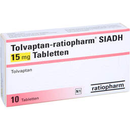 Abbildung: Tolvaptan-ratiopharm Siadh 15 mg Tabletten 10 St, Tabletten PZN 15821895