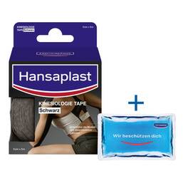 Abbildung: Hansaplast Sport Kinesiologie Tape 5 cmx5 m schwarz Bandage, 1 St PZN 15822920