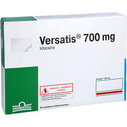 Abbildung: Versatis 700 mg wirkstoffhaltiges Pflaster 20 St, Pflaster PZN 15823210