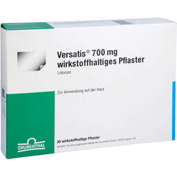 Abbildung: Versatis 700 mg wirkstoffhaltiges Pflaster 30 St, Pflaster PZN 15823227