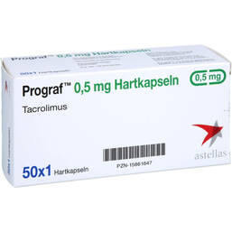 Abbildung: Prograf 0,5 mg Hartkapseln 50 St, Hartkapseln PZN 15861647