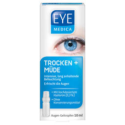 Abbildung: Eye Medica trocken + müde 0,3% Hyaluron Aug.-Geltro. 1 St, Augentropfen PZN 15862517