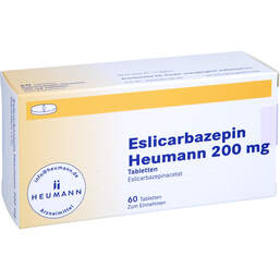 Abbildung: Eslicarbazepin Heumann 200 mg Tabletten 60 St, Tabletten PZN 15862670