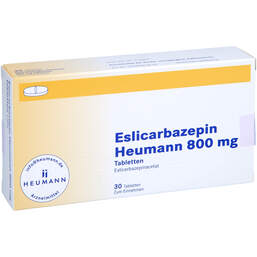 Abbildung: Eslicarbazepin Heumann 800 mg Tabletten 30 St, Tabletten PZN 15862701