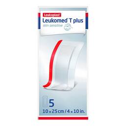 Abbildung: Leukomed® T plus skin sensitive 10x25 cm Pflaster, 5 St PZN 15862919