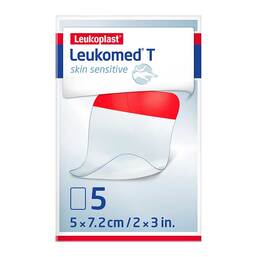 Abbildung: Leukomed® T skin sensitive 5x7,2 cm Pflaster, 5 St PZN 15862925