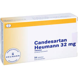 Abbildung: Candesartan Heumann 32 mg Tabletten 56 St, Tabletten PZN 15864663