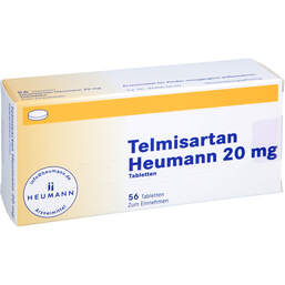 Abbildung: Telmisartan Heumann 20 mg Tabletten 56 St, Tabletten PZN 15864700