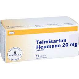 Abbildung: Telmisartan Heumann 20 mg Tabletten 98 St, Tabletten PZN 15864717