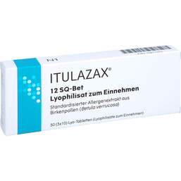 Abbildung: Itulazax 12 SQ-Bet Lyophilisat zum Einnehmen 30 St, Sublingualtabletten PZN 15871373