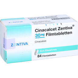 Abbildung: Cinacalcet Zentiva 30 mg Filmtabletten 84 St, Filmtabletten PZN 15879682