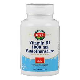Abbildung: Vitamin B5 1000 mg Pantothensäure Tabletten 100 St, Tabletten PZN 15880403