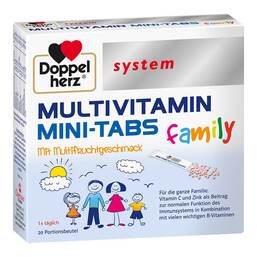 Abbildung: Doppelherz Multivitamin Mini-Tabs family system 20 St, Pellets PZN 15885122