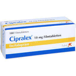 Abbildung: Cipralex 10 mg Filmtabletten 100 St, Filmtabletten PZN 15888652