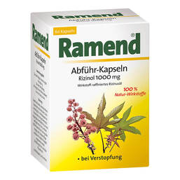 Abbildung: Ramend Abführ-Kapseln Rizinol 1000 mg Weichkapseln Weichkapseln, 60 St PZN 15889752