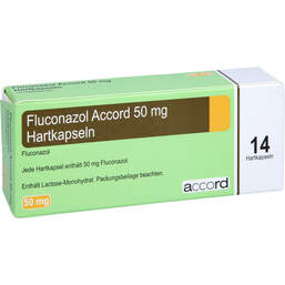 Abbildung: Fluconazol Accord 50 mg Hartkapseln 14 St, Hartkapseln PZN 15890459
