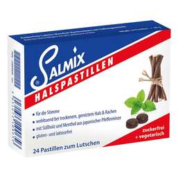 Abbildung: Salmix Halspastillen zuckerfrei 24 St, Pastillen PZN 15895600