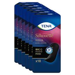 Abbildung: TENA® Silhouette NOIR Mini Einlagen bei Inkontinenz 6X18 St PZN 15896999