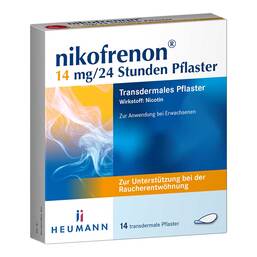 Abbildung: nikofrenon® 14 mg/24 Stunden Pflaster Pflaster transdermal, 14 St PZN 15993248