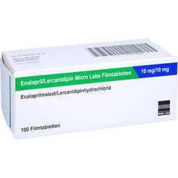 Abbildung: Enalapril / Lercanidipin Micro Labs 10 mg / 10 mg Fta 100 St, Filmtabletten PZN 15995632