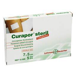 Abbildung: Curapor Wundverband steril transparent 5x7 cm 5 St, Pflaster PZN 15997677