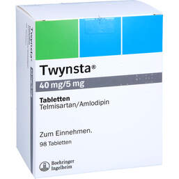 Abbildung: Twynsta 40 mg / 5 mg Tabletten 98 St, Tabletten PZN 16002716