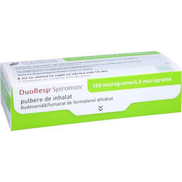 Abbildung: Duoresp Spiromax 160µg / 4,5µg / Dosis 1x120ED Inh.-P. 1 St, Inhalationspulver PZN 16003495