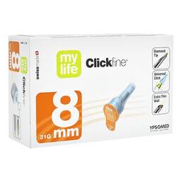 Abbildung: Mylife Clickfine Pen-Nadeln 8 mm 100 St, Kanüle PZN 16007151