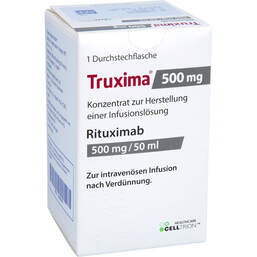 Abbildung: Truxima 500 mg Konzentrat zur Herstellung einer Infusionslösung 1 St, Infusionslösungskonzentrat PZN 16008943