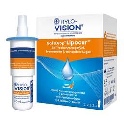 Abbildung: HYLO-VISION® SafeDrop® Lipocur® Augentropfen 2X10 ml, Augentropfen PZN 16009629
