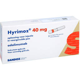 Abbildung: Hyrimoz 40 mg / 0,8 ml Injektionslösung im Fertigpen 2 St, Injektionslösung PZN 16009960